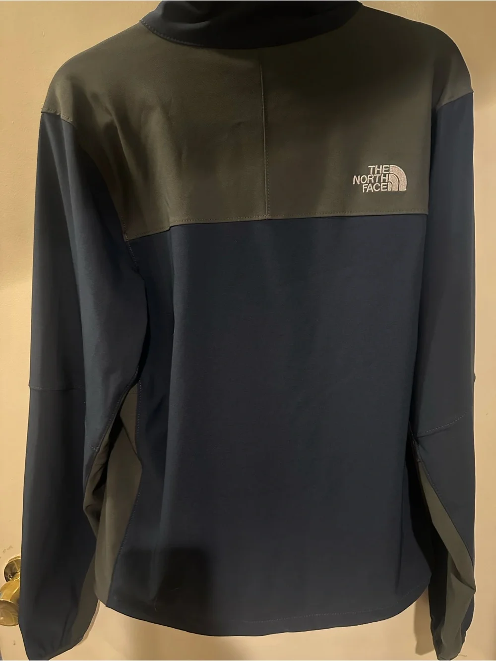 The North Face Apex Soft Shell Jacket Full Zip Navy Gray Men’s S